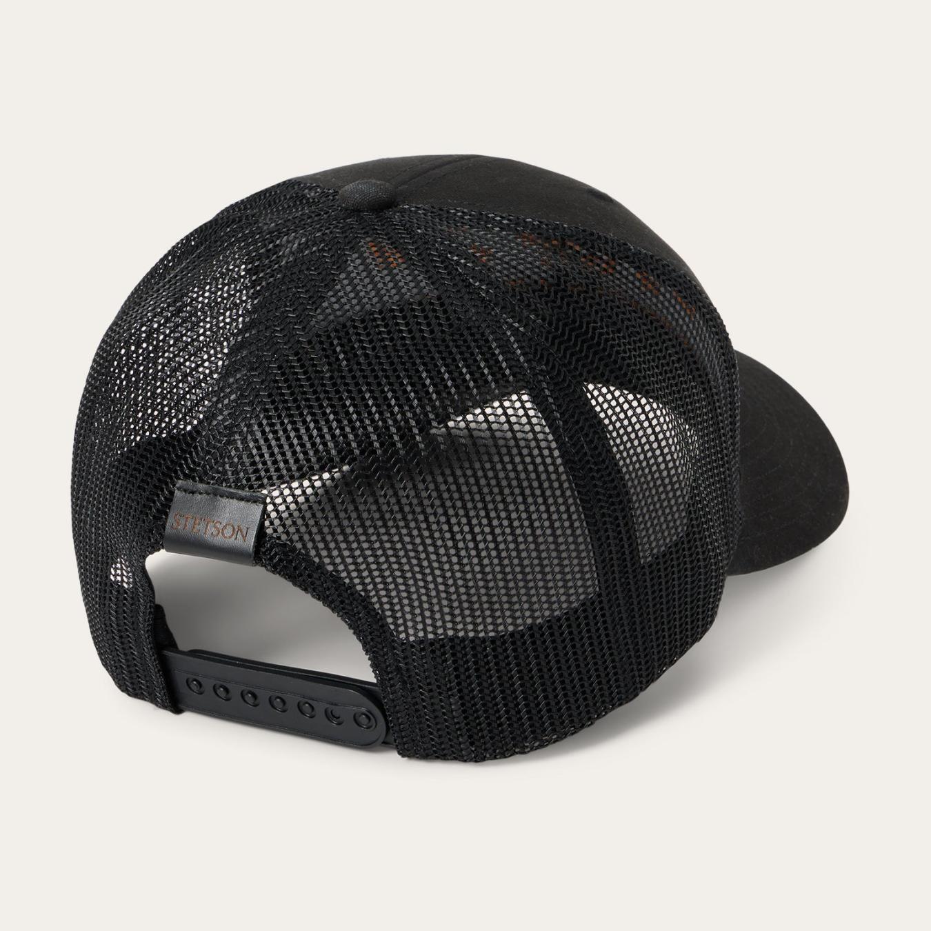 Men/Women Caps & Truckers Stetson Black Western Patch Trucker Cap Black