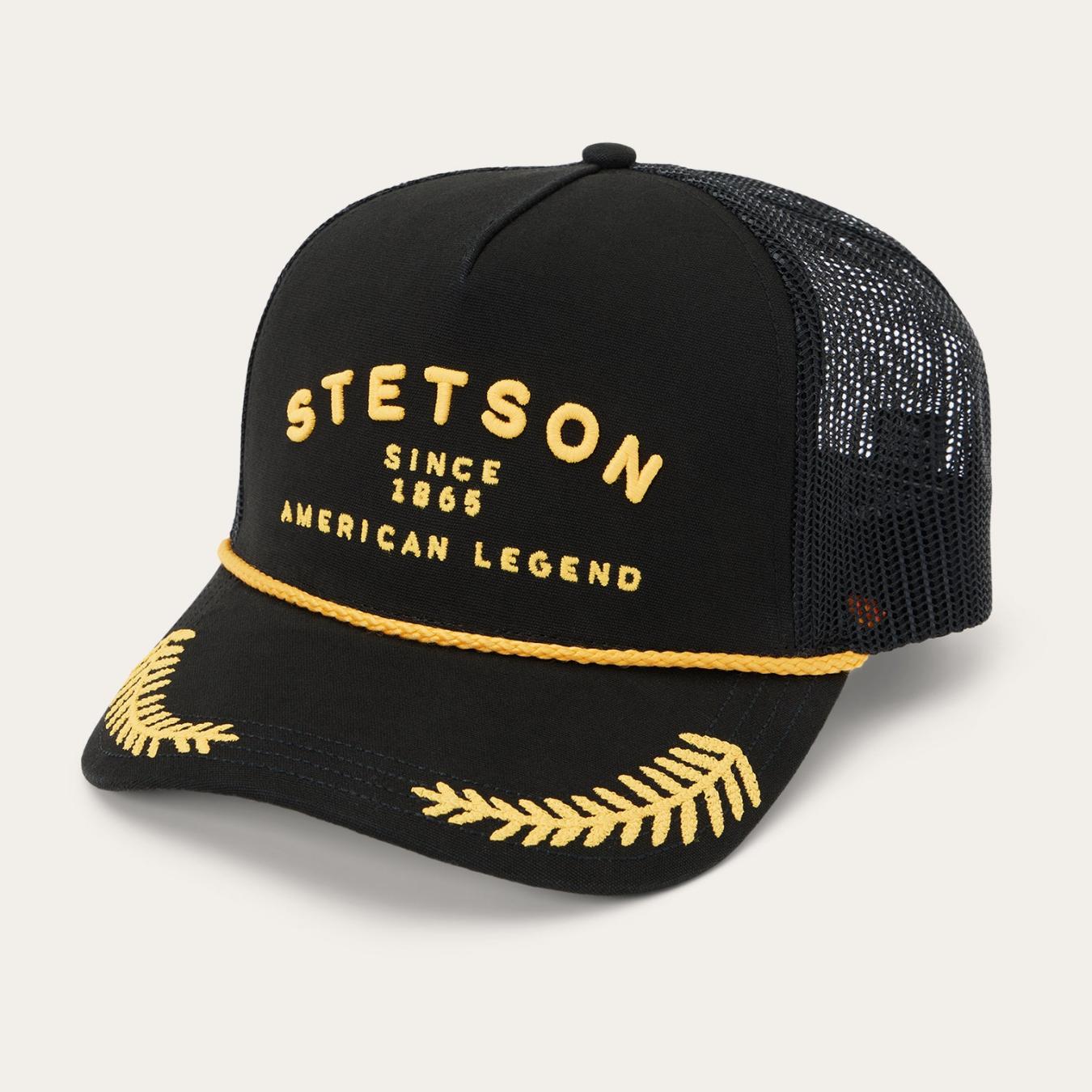 Men/Women Caps & Truckers Stetson Captain Trucker Cap Black