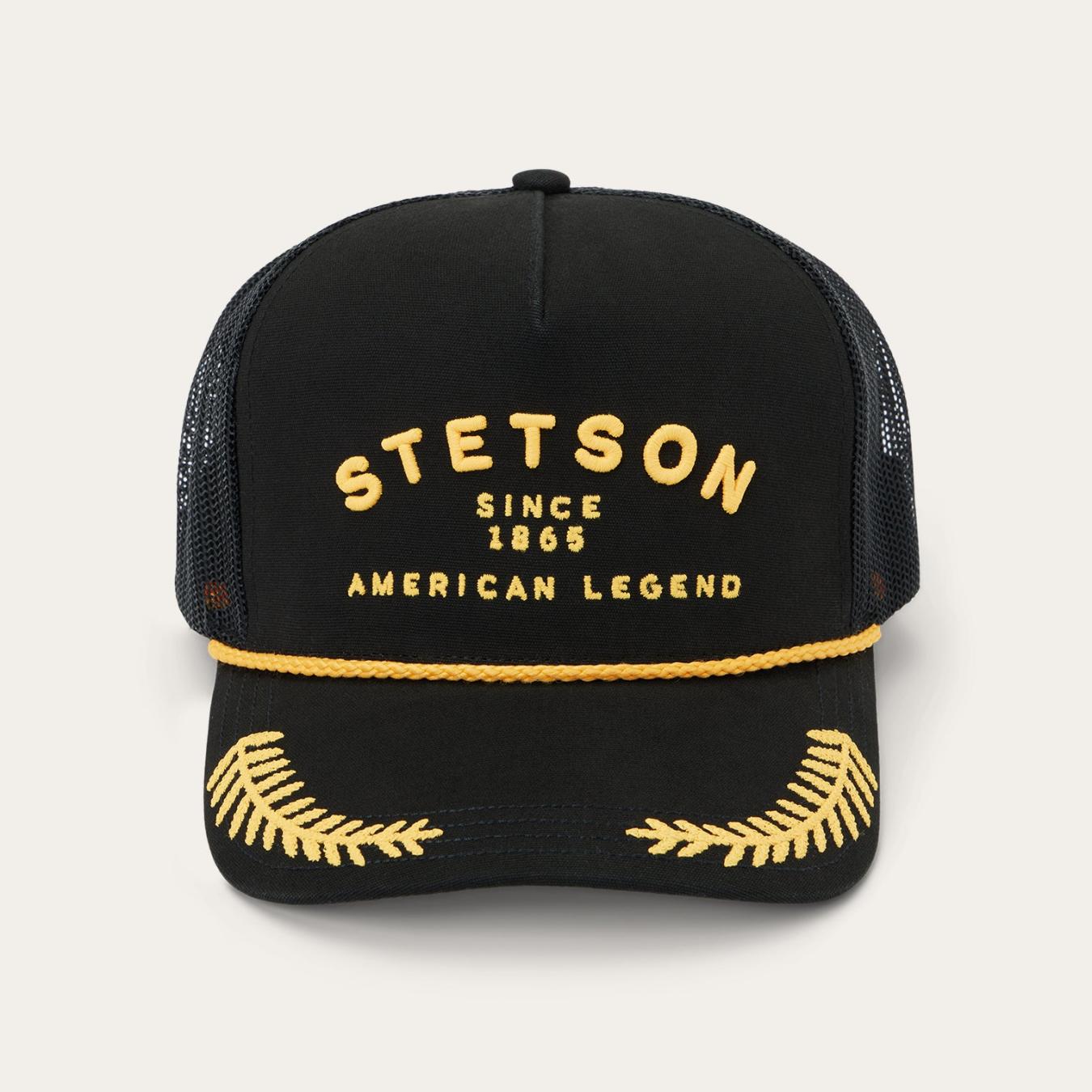 Men/Women Caps & Truckers Stetson Captain Trucker Cap Black