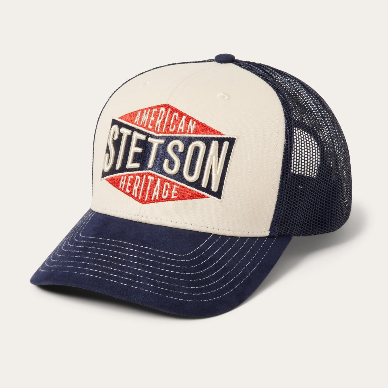 Men/Women Caps & Truckers Stetson Cream American Heritage Trucker Cap Cream