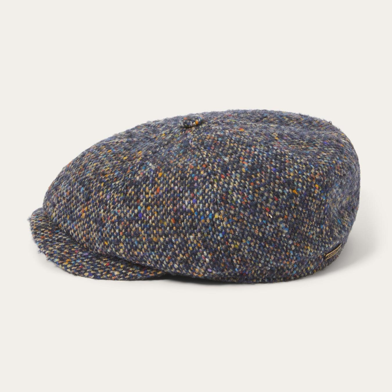 Men/Women Caps & Truckers Stetson Donegal Wool Hatteras Cap Blue Donegal