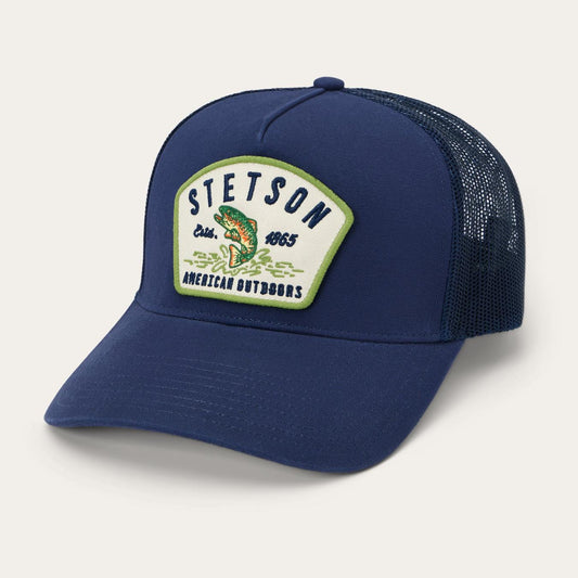 Men/Women Caps & Truckers Stetson Fishing Patch Trucker Cap Navy