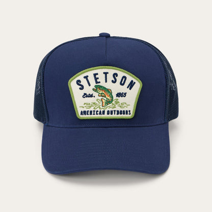 Men/Women Caps & Truckers Stetson Fishing Patch Trucker Cap Navy