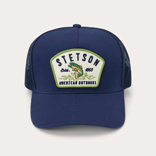 Men/Women Caps & Truckers Stetson Fishing Patch Trucker Cap Navy