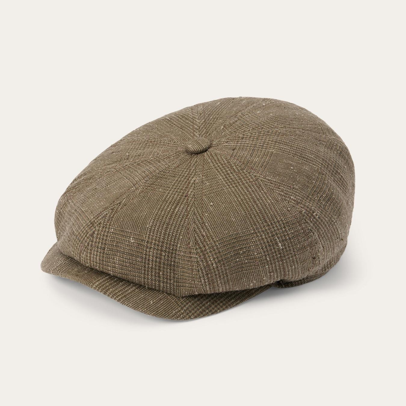 Men/Women Caps & Truckers Stetson Glen Check Linen/Silk Hatteras Cap Olive Check