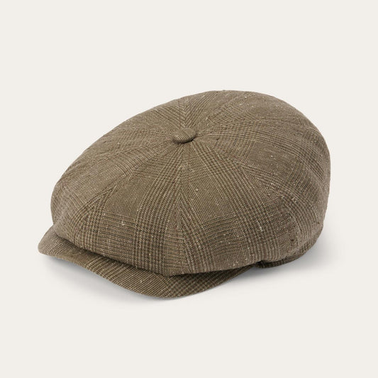Men/Women Caps & Truckers Stetson Glen Check Linen/Silk Hatteras Cap Olive Check