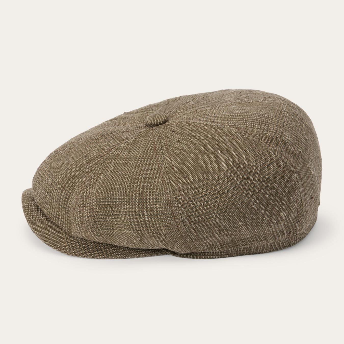 Men/Women Caps & Truckers Stetson Glen Check Linen/Silk Hatteras Cap Olive Check