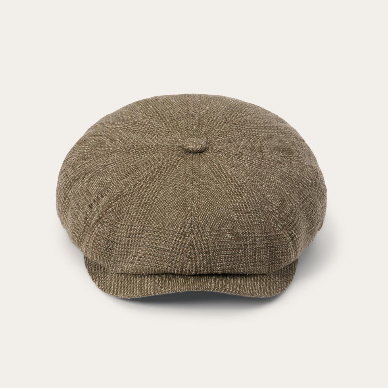 Men/Women Caps & Truckers Stetson Glen Check Linen/Silk Hatteras Cap Olive Check