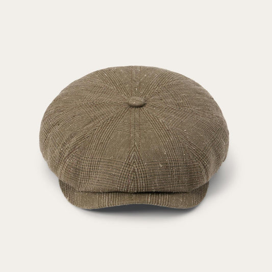 Men/Women Caps & Truckers Stetson Glen Check Linen/Silk Hatteras Cap Olive Check