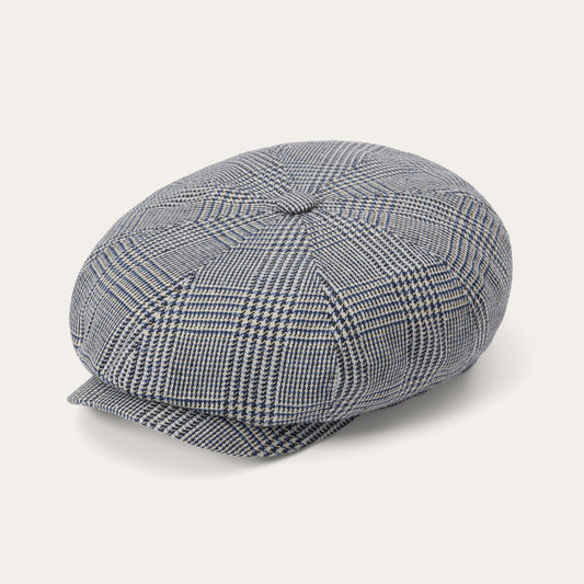 Men/Women Caps & Truckers Stetson Glen Check Silk/Cotton 8-Panel Cap Blue Check