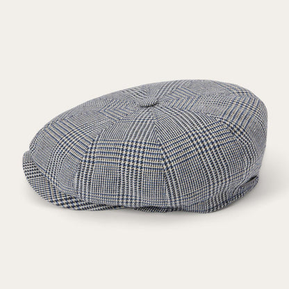 Men/Women Caps & Truckers Stetson Glen Check Silk/Cotton 8-Panel Cap Blue Check