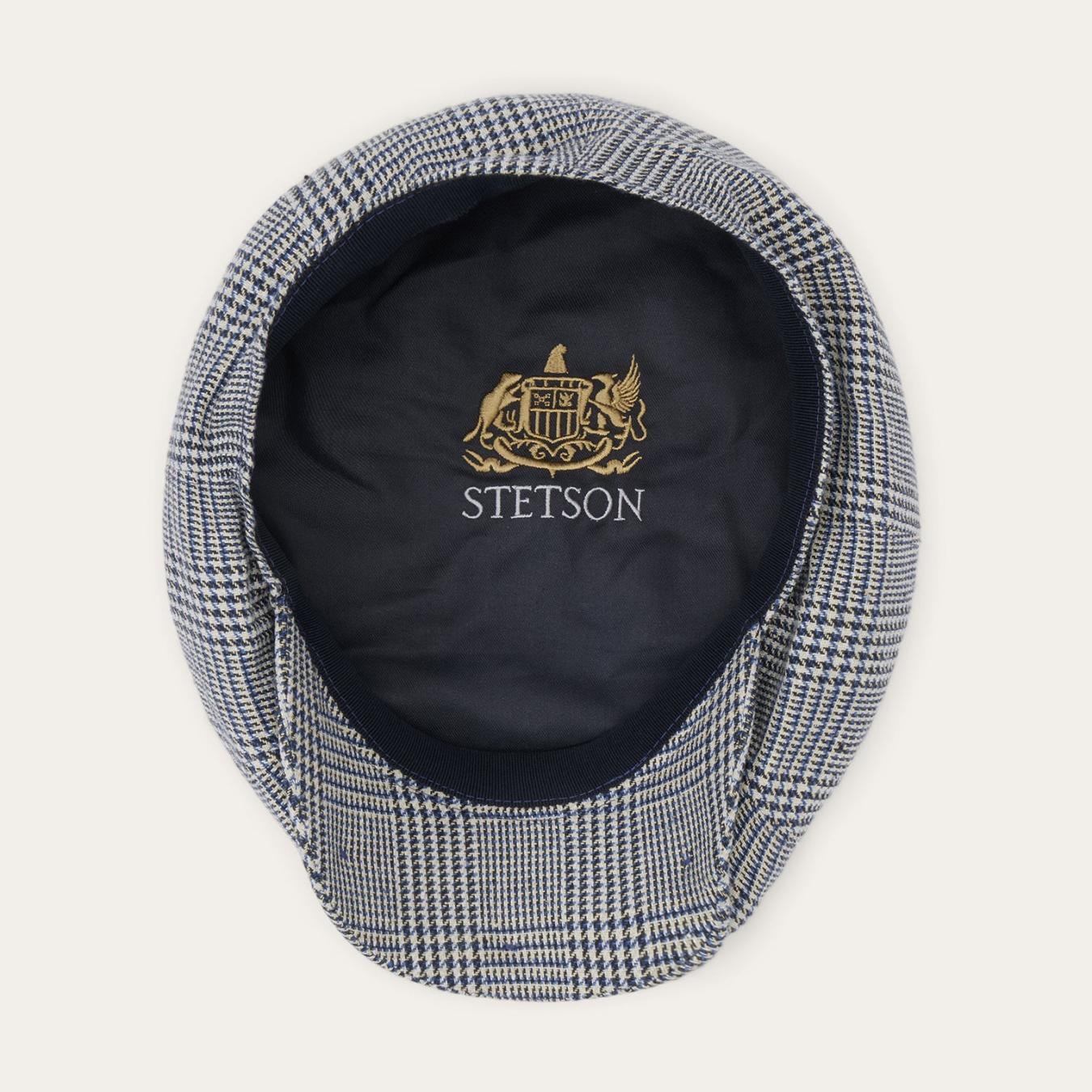 Men/Women Caps & Truckers Stetson Glen Check Silk/Cotton 8-Panel Cap Blue Check