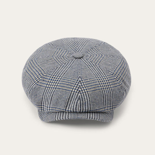 Men/Women Caps & Truckers Stetson Glen Check Silk/Cotton 8-Panel Cap Blue Check