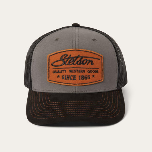Men/Women Caps & Truckers Stetson Grey Heritage Script Trucker Cap Grey