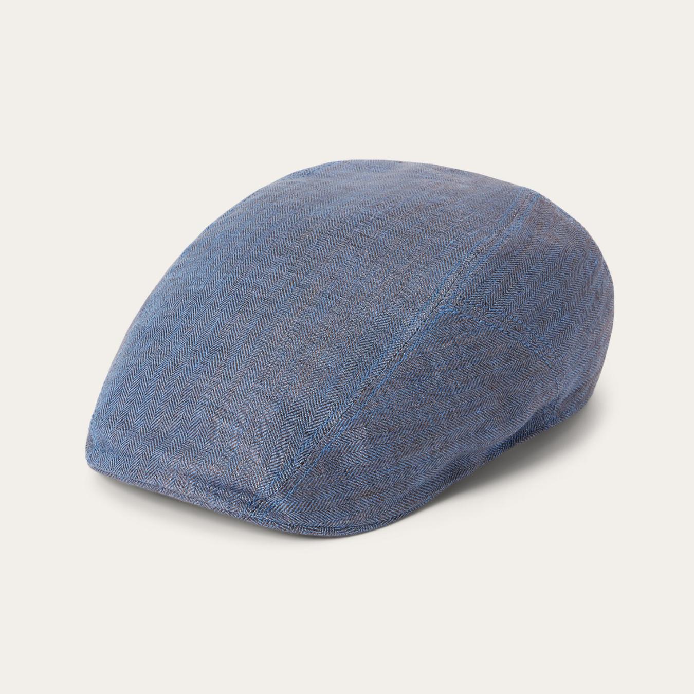 Men/Women Caps & Truckers Stetson Herringbone Linen Ivy Cap Blue Herringbone