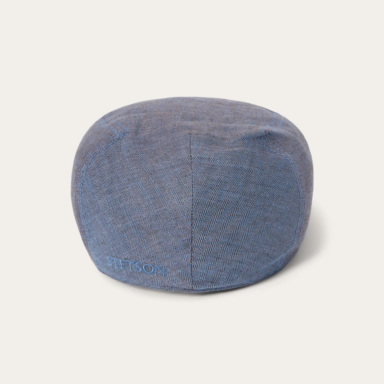 Men/Women Caps & Truckers Stetson Herringbone Linen Ivy Cap Blue Herringbone