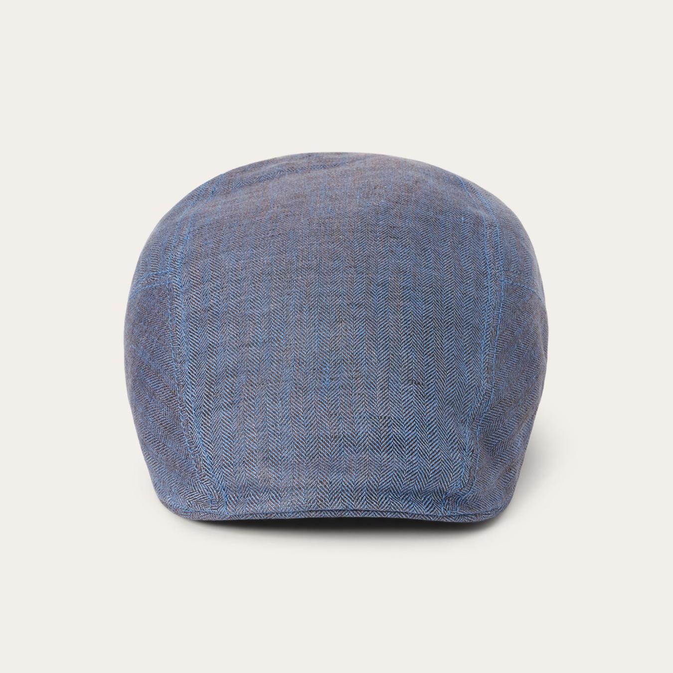 Men/Women Caps & Truckers Stetson Herringbone Linen Ivy Cap Blue Herringbone