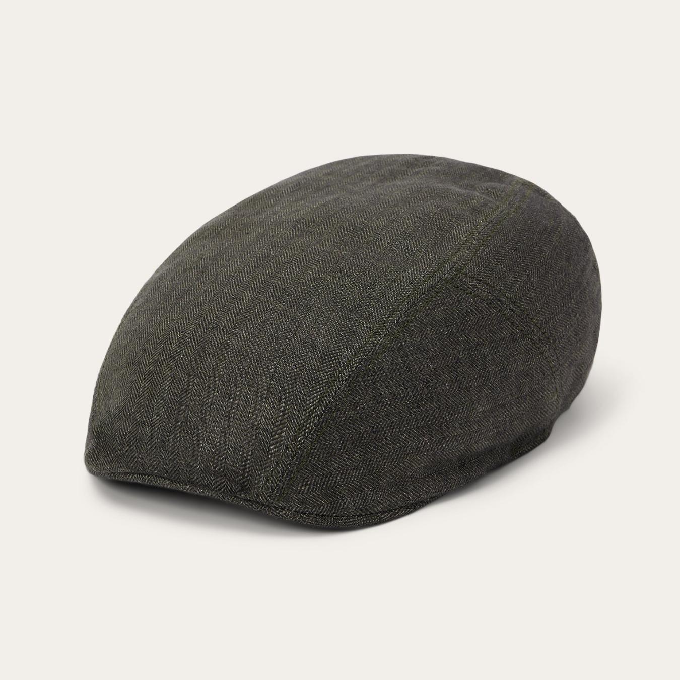 Men/Women Caps & Truckers Stetson Herringbone Linen Ivy Cap Olive Herringbone