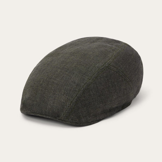 Men/Women Caps & Truckers Stetson Herringbone Linen Ivy Cap Olive Herringbone