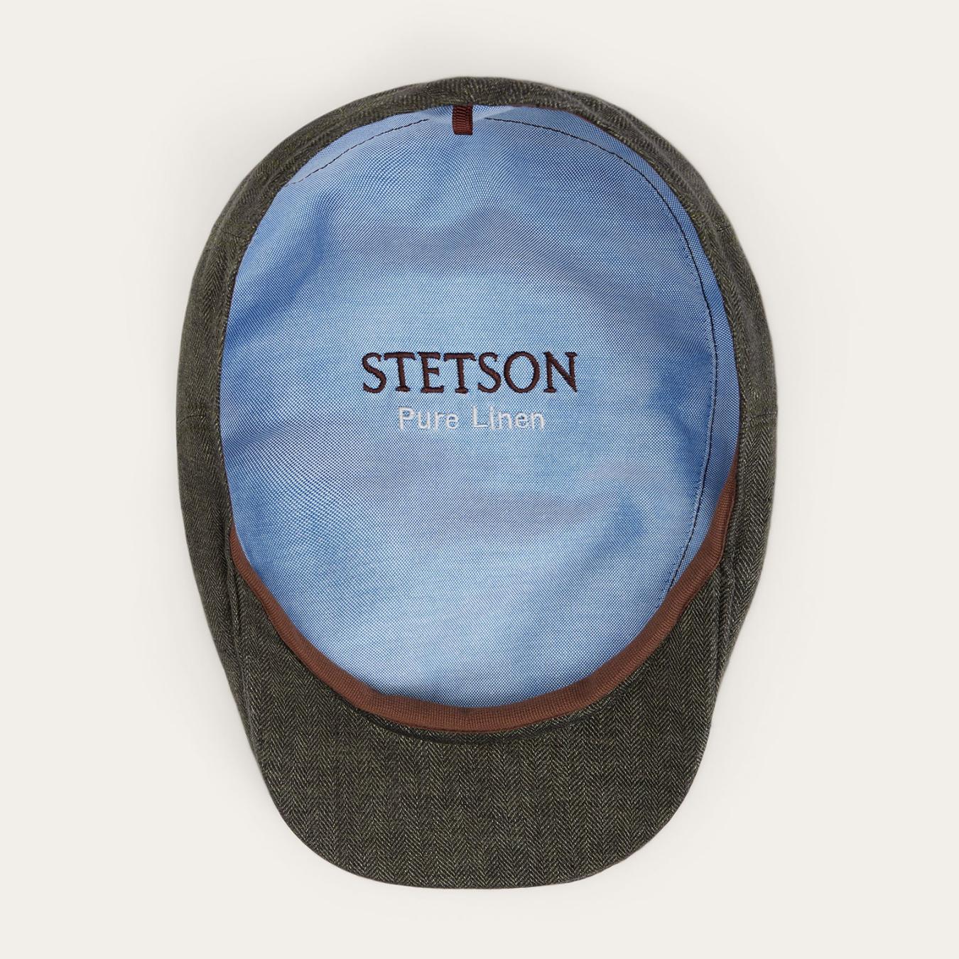 Men/Women Caps & Truckers Stetson Herringbone Linen Ivy Cap Olive Herringbone