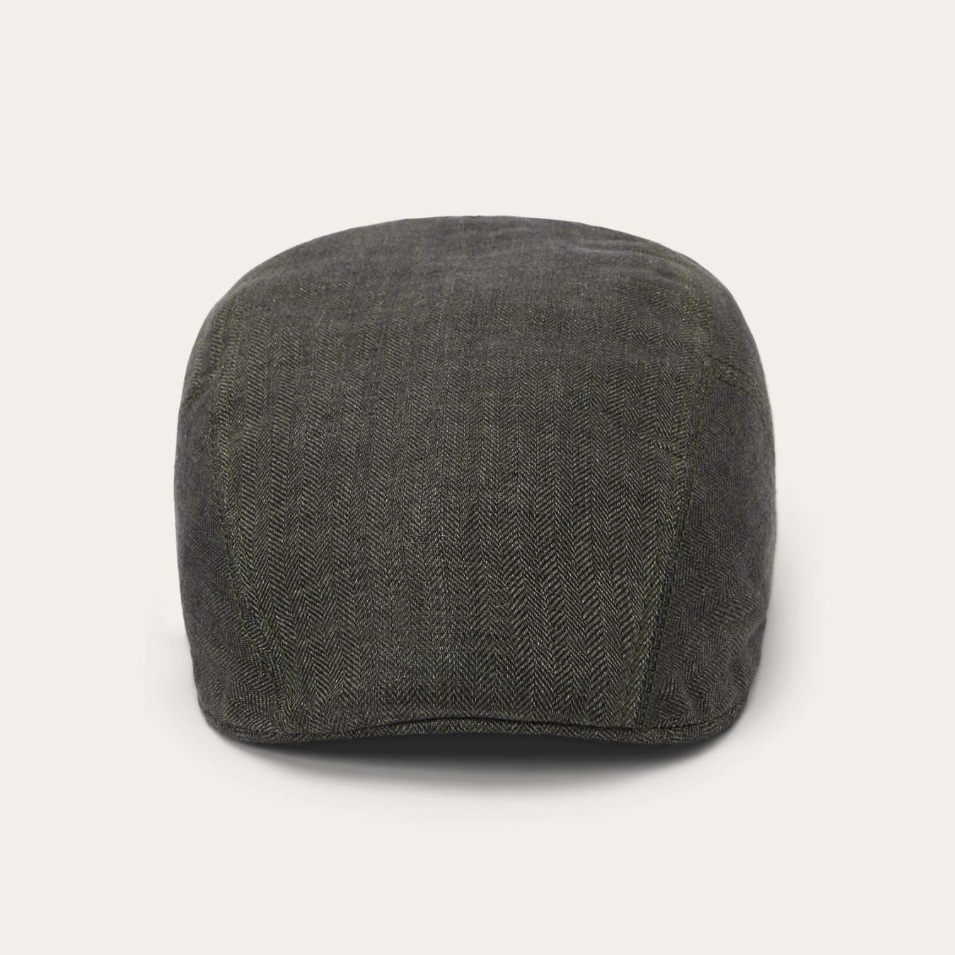 Men/Women Caps & Truckers Stetson Herringbone Linen Ivy Cap Olive Herringbone