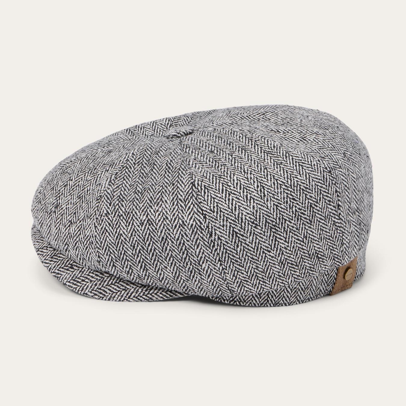 Men/Women Caps & Truckers Stetson Herringbone Silk Hatteras Black Herringbone