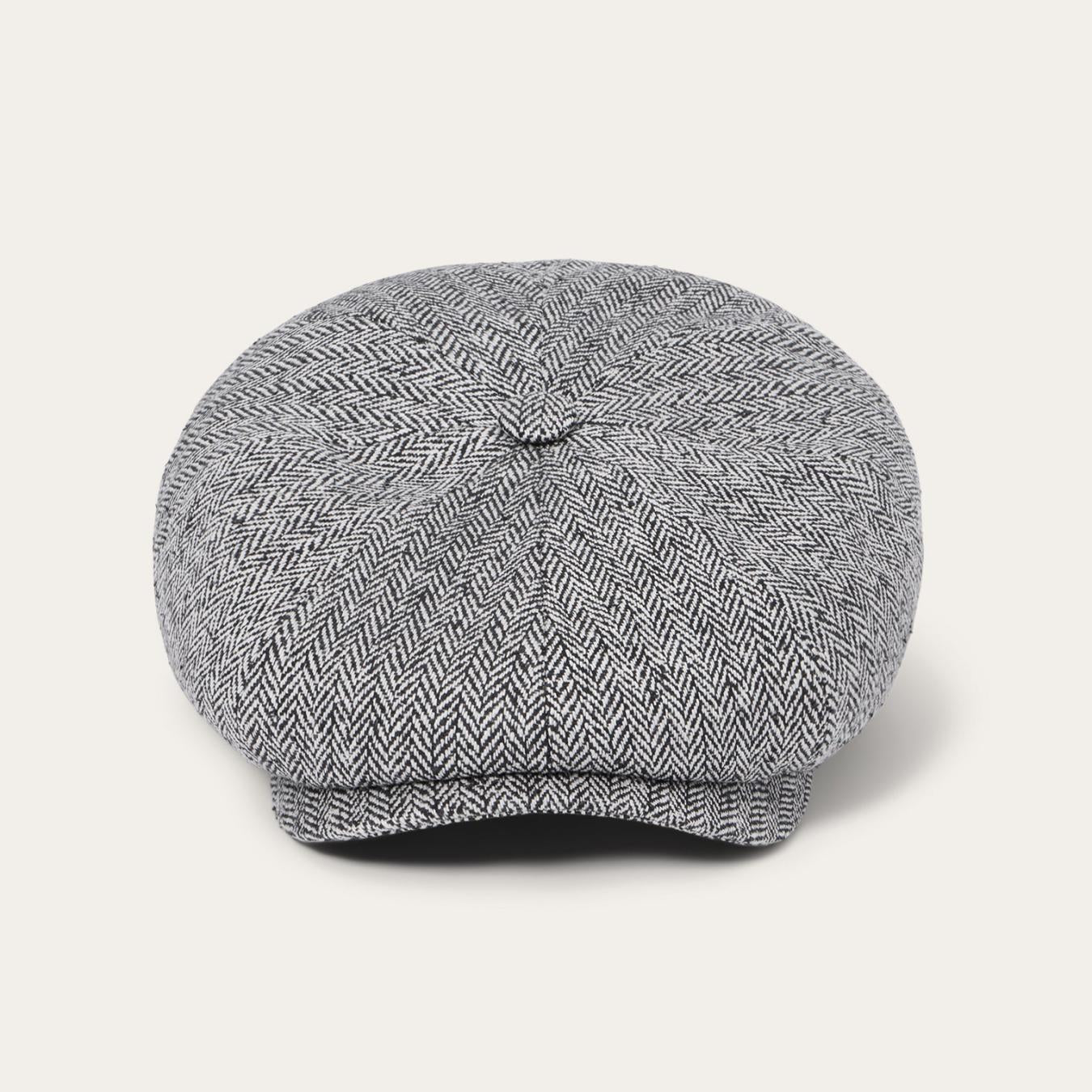Men/Women Caps & Truckers Stetson Herringbone Silk Hatteras Black Herringbone