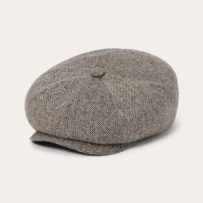 Men/Women Caps & Truckers Stetson Herringbone Silk Hatteras Black/brown Herringbone