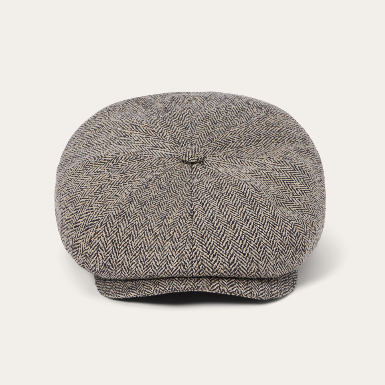 Men/Women Caps & Truckers Stetson Herringbone Silk Hatteras Black/brown Herringbone