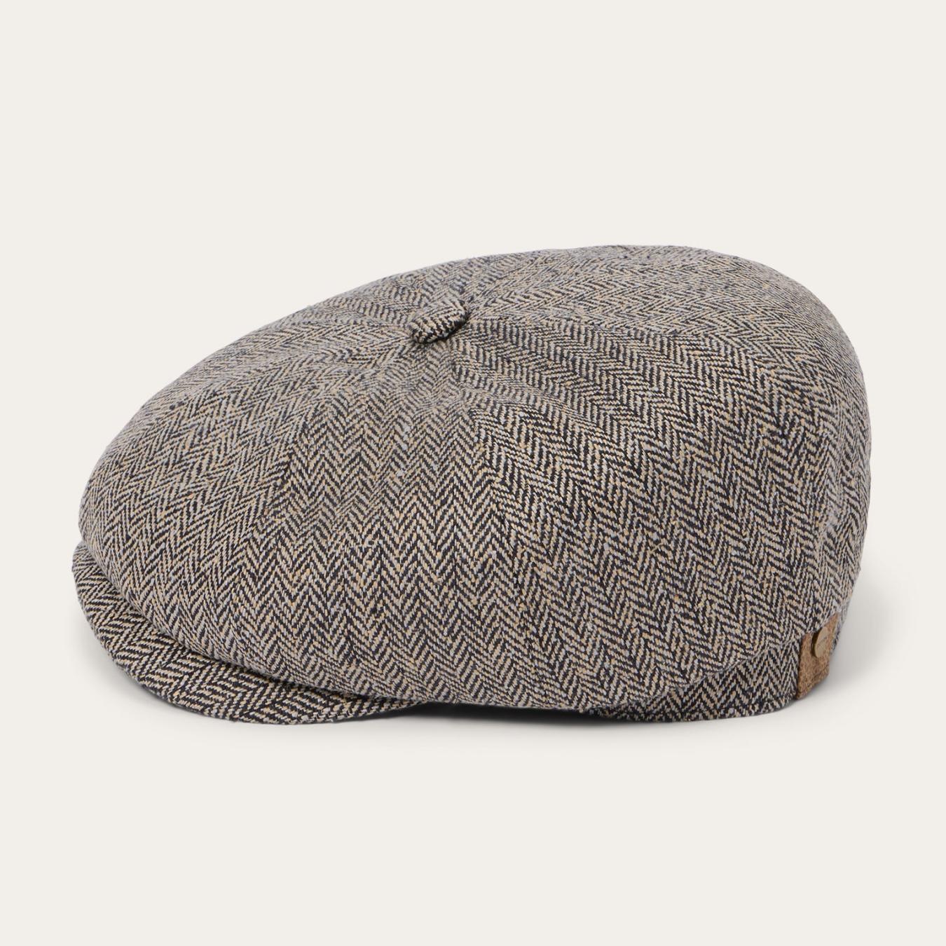 Men/Women Caps & Truckers Stetson Herringbone Silk Hatteras Black/brown Herringbone