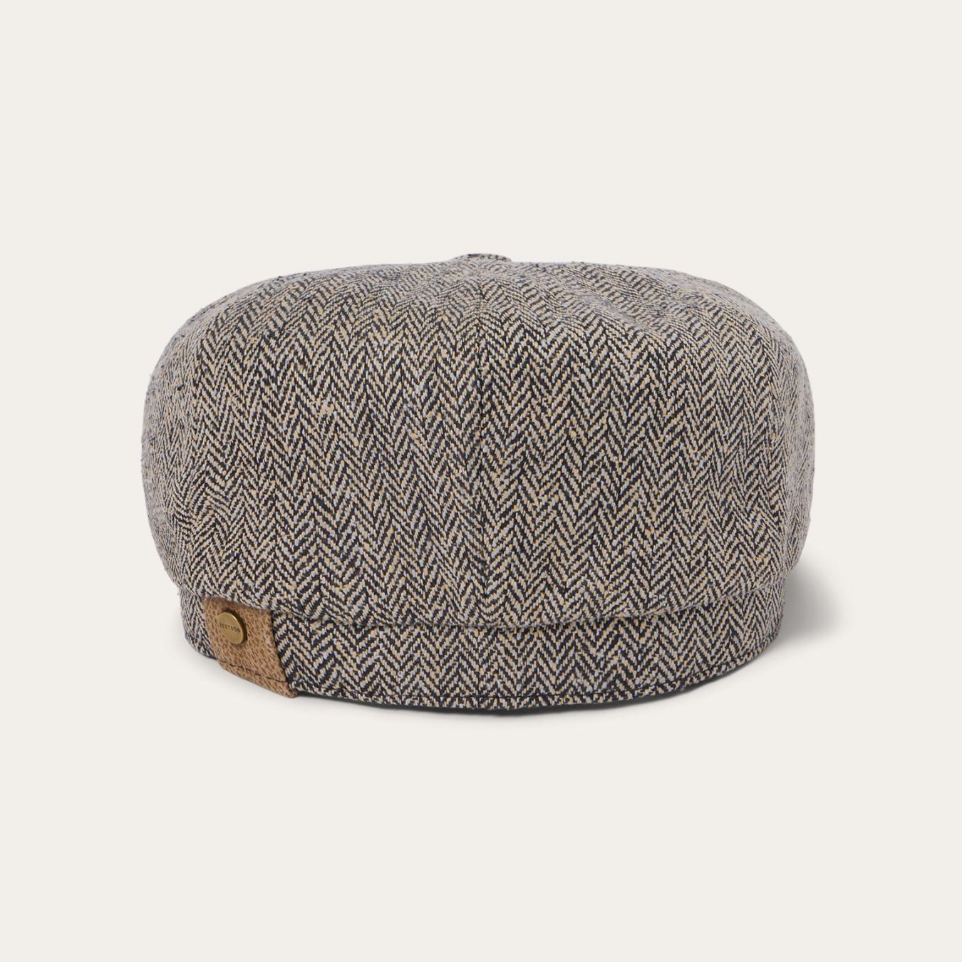 Men/Women Caps & Truckers Stetson Herringbone Silk Hatteras Black/brown Herringbone