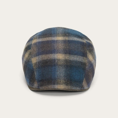 Men/Women Caps & Truckers Stetson Ivy Virgin Wool Cap Blue Beige Check