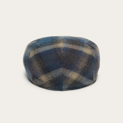 Men/Women Caps & Truckers Stetson Ivy Virgin Wool Cap Blue Beige Check