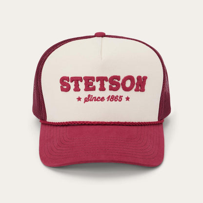 Men/Women Caps & Truckers Stetson Lasso Trucker Cap Off White / Maroon