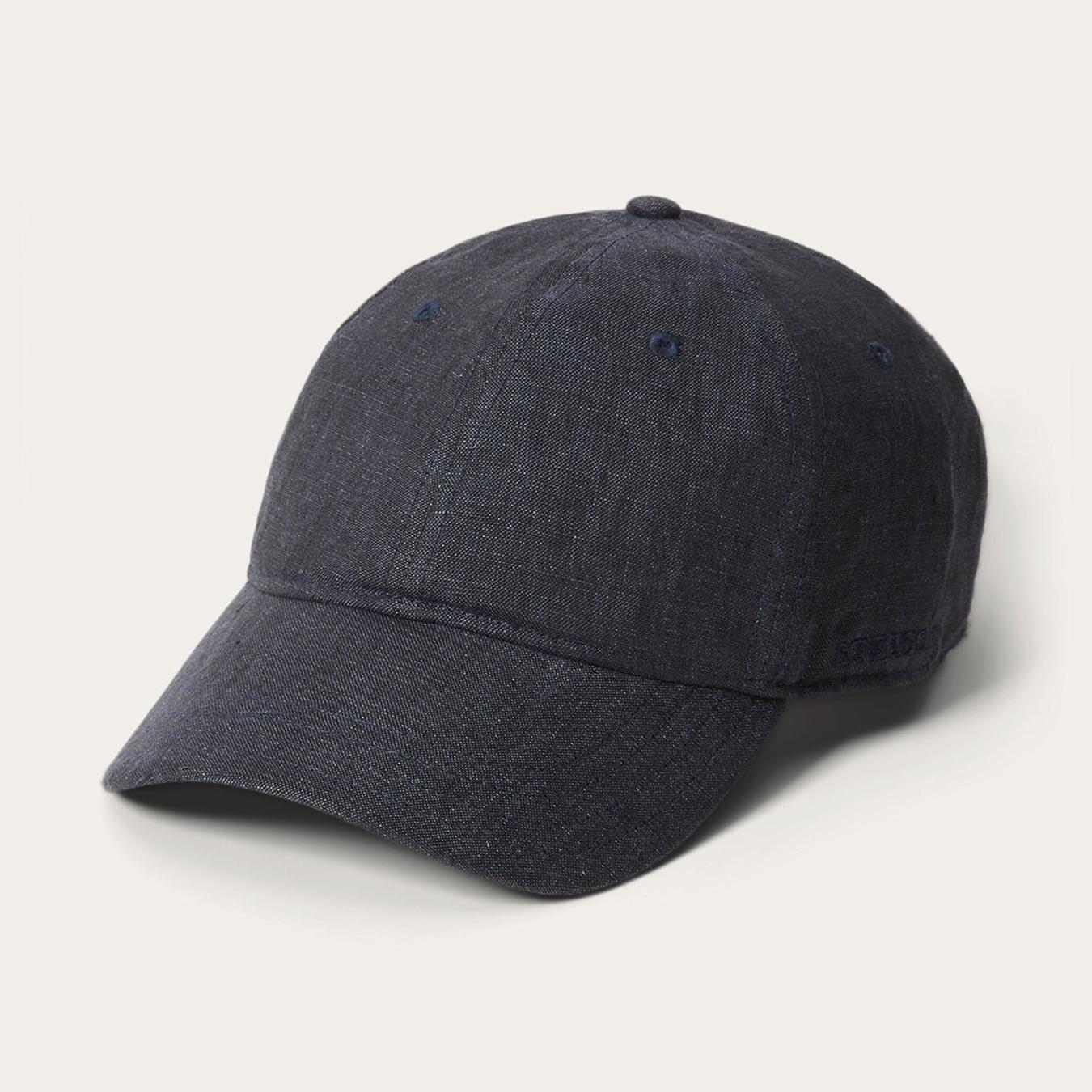 Men/Women Caps & Truckers Stetson Linen Baseball Cap Dark Grey