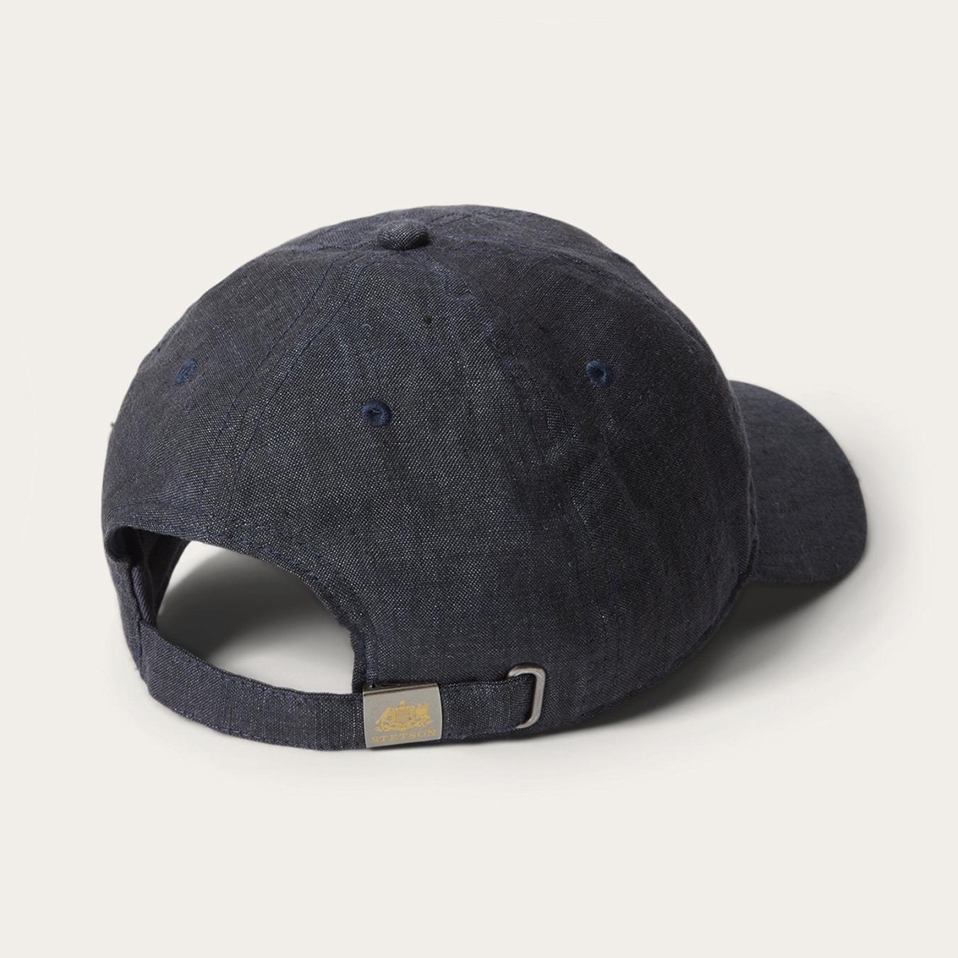 Men/Women Caps & Truckers Stetson Linen Baseball Cap Dark Grey