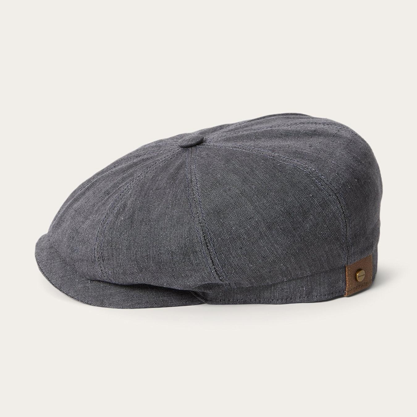 Men/Women Caps & Truckers Stetson Linen Hatteras Newsboy Grey