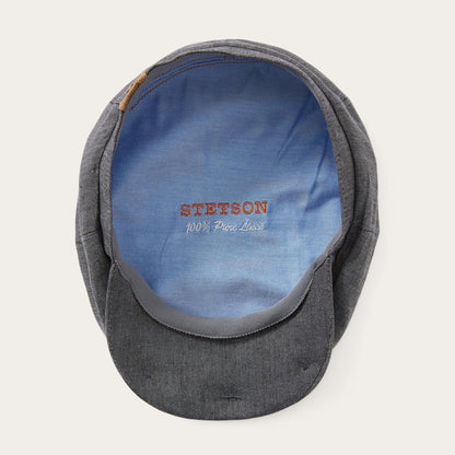 Men/Women Caps & Truckers Stetson Linen Hatteras Newsboy Grey