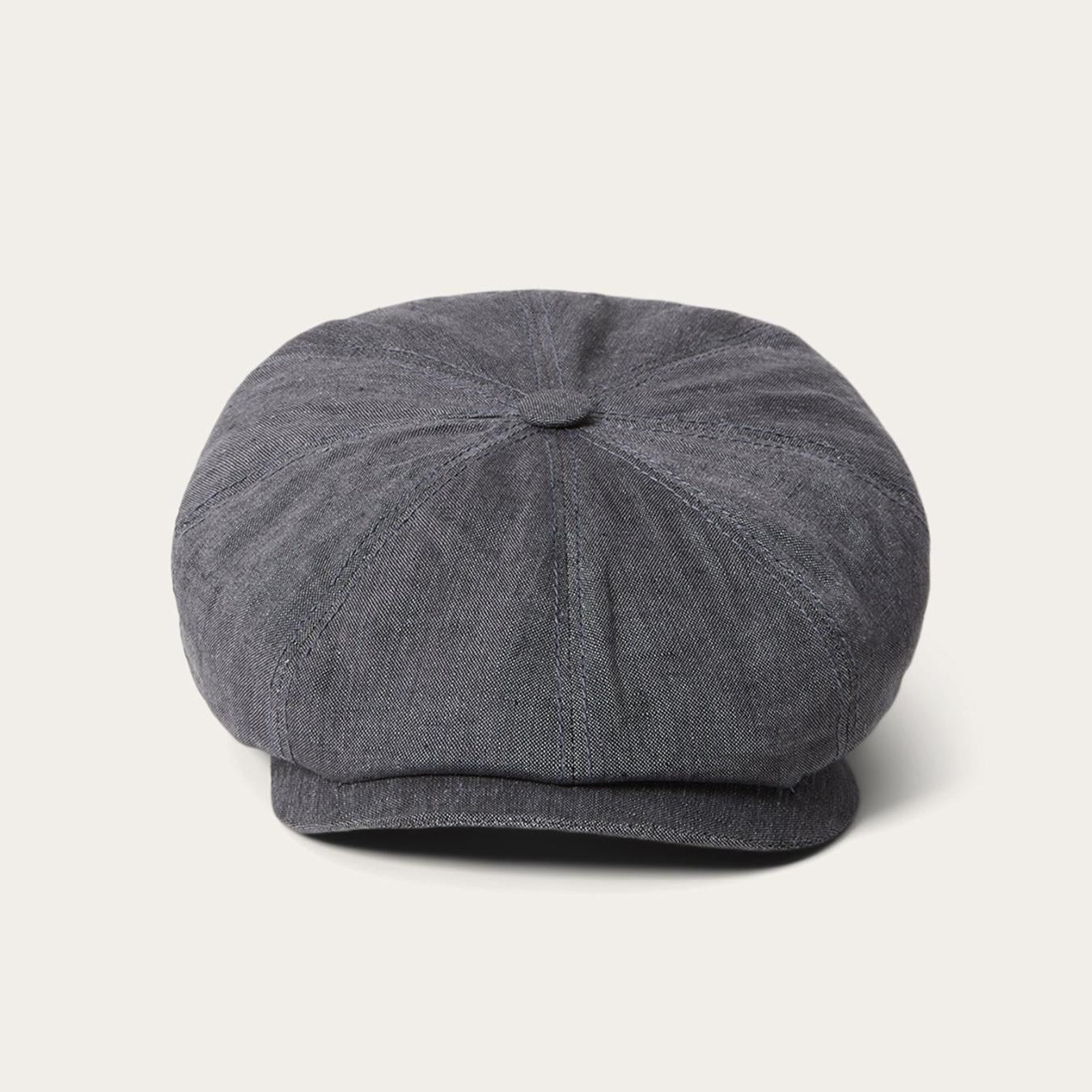 Men/Women Caps & Truckers Stetson Linen Hatteras Newsboy Grey
