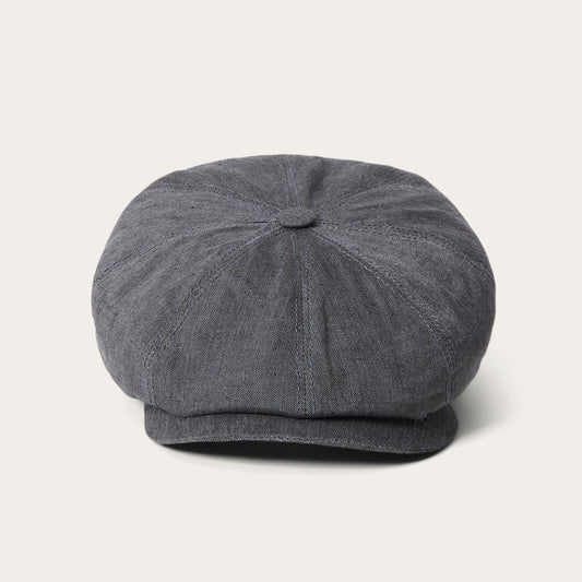 Men/Women Caps & Truckers Stetson Linen Hatteras Newsboy Grey