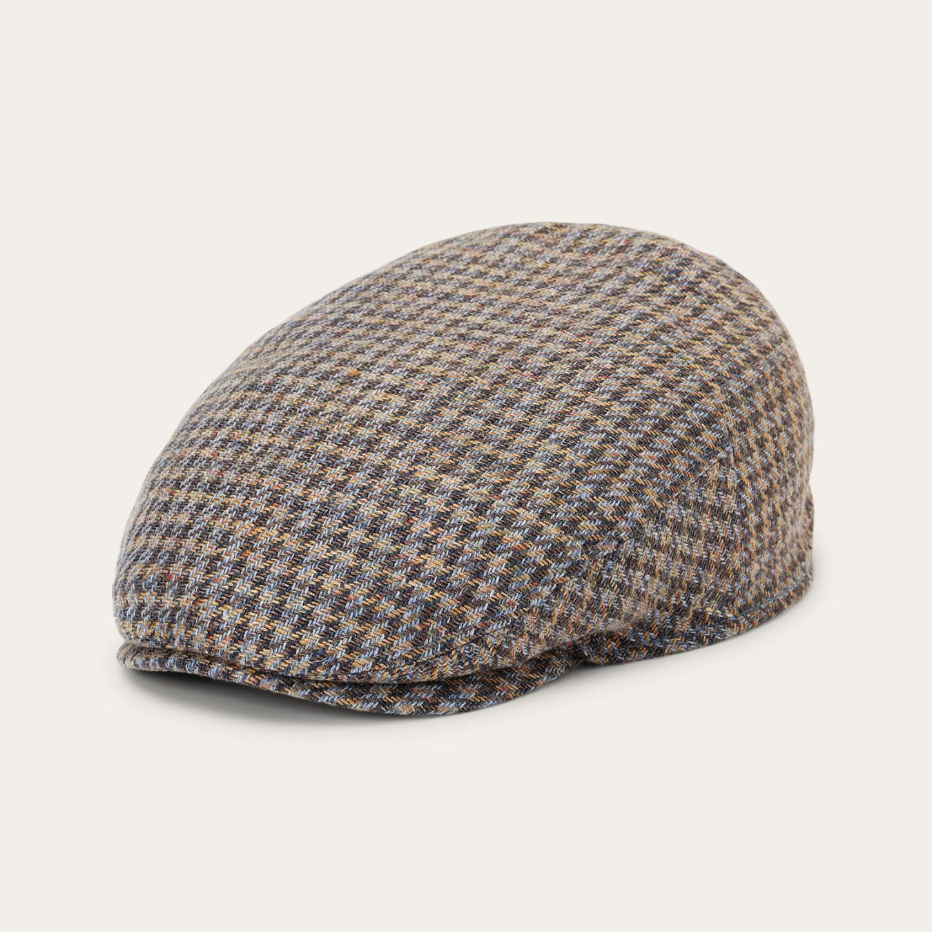 Men/Women Caps & Truckers Stetson Linen/Cotton Houndstooth Driver Cap Multicolor Houndstooth