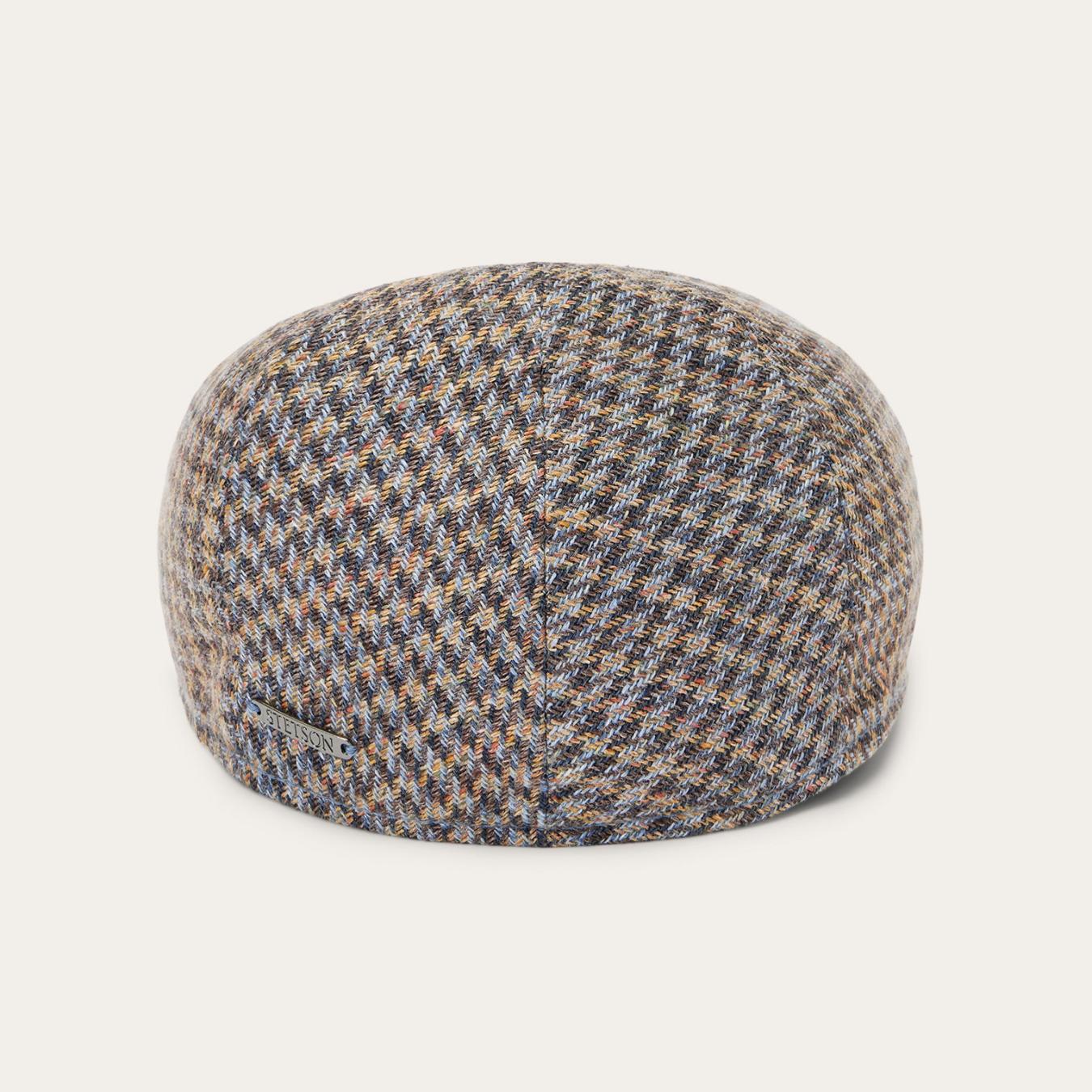 Men/Women Caps & Truckers Stetson Linen/Cotton Houndstooth Driver Cap Multicolor Houndstooth