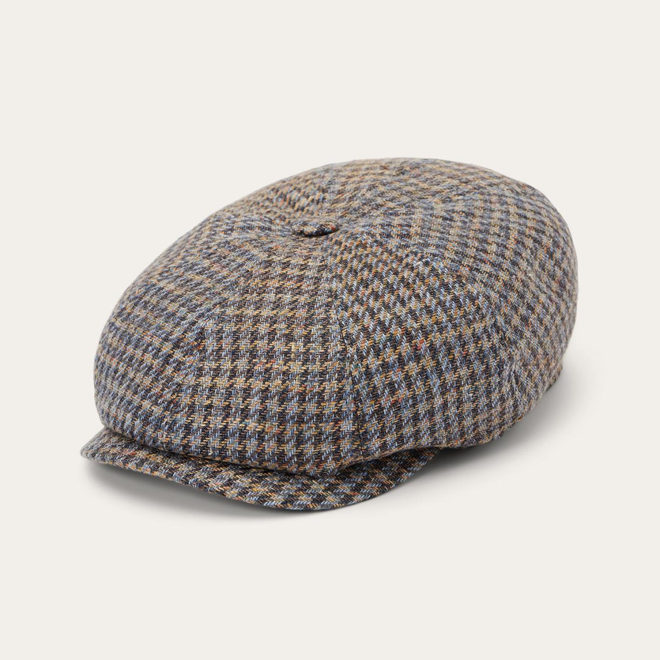 Men/Women Caps & Truckers Stetson Linen/Cotton Houndstooth Hatteras Multicolor Houndstooth