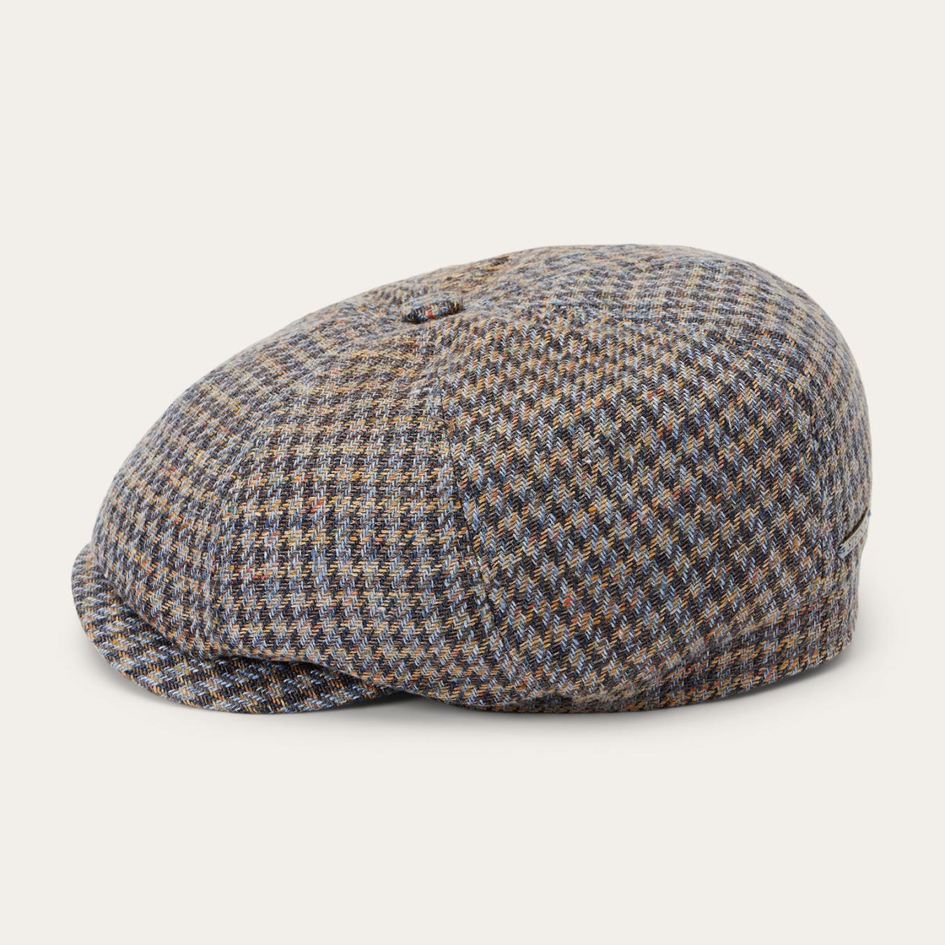 Men/Women Caps & Truckers Stetson Linen/Cotton Houndstooth Hatteras Multicolor Houndstooth