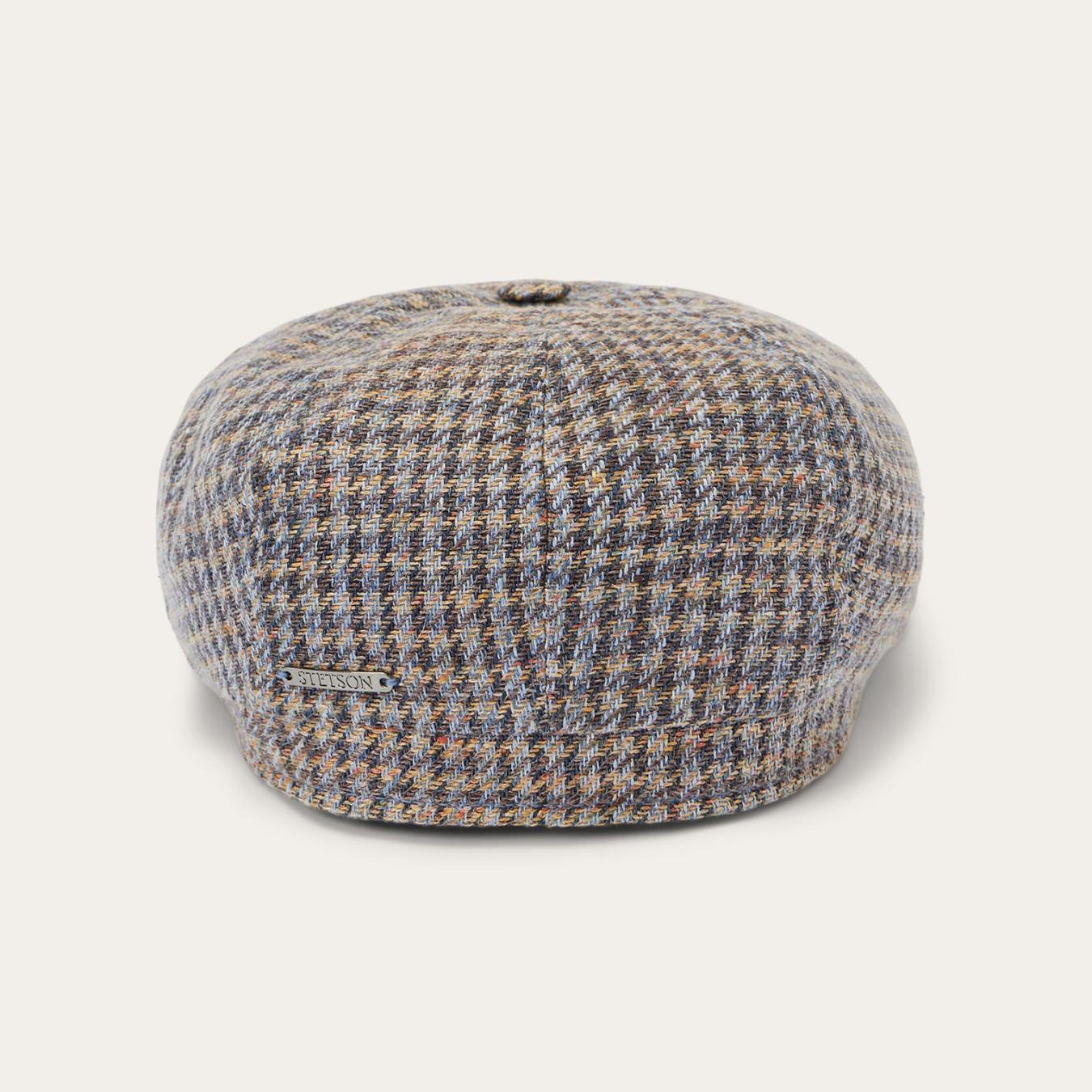 Men/Women Caps & Truckers Stetson Linen/Cotton Houndstooth Hatteras Multicolor Houndstooth