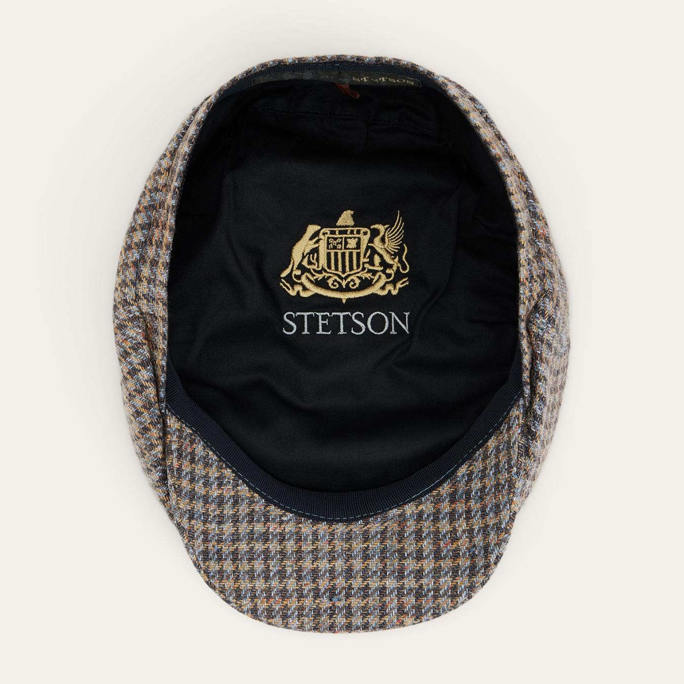 Men/Women Caps & Truckers Stetson Linen/Cotton Houndstooth Hatteras Multicolor Houndstooth