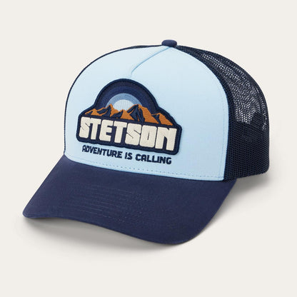 Men/Women Caps & Truckers Stetson Mountain Sunset Trucker Cap Light Blue / Navy