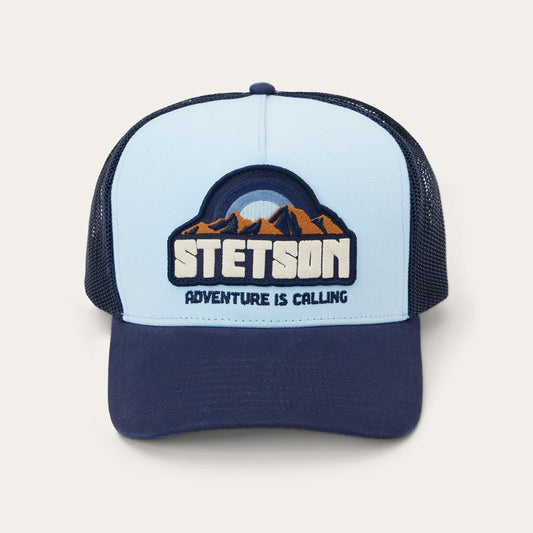 Men/Women Caps & Truckers Stetson Mountain Sunset Trucker Cap Light Blue / Navy