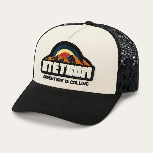 Men/Women Caps & Truckers Stetson Mountain Sunset Trucker Cap Off White / Black