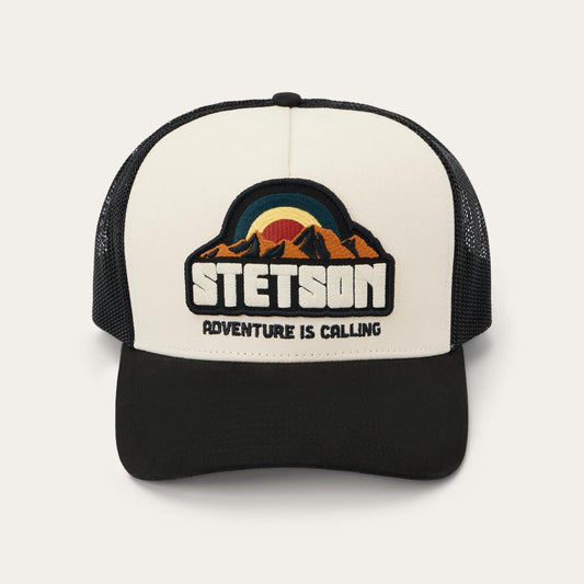 Men/Women Caps & Truckers Stetson Mountain Sunset Trucker Cap Off White / Black